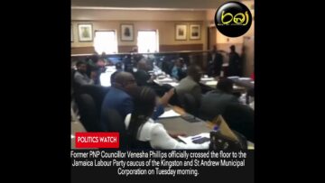 Former PNP Councillor Venesha Phillips officially crossed the floor to the JLP Caucus on Tuesday